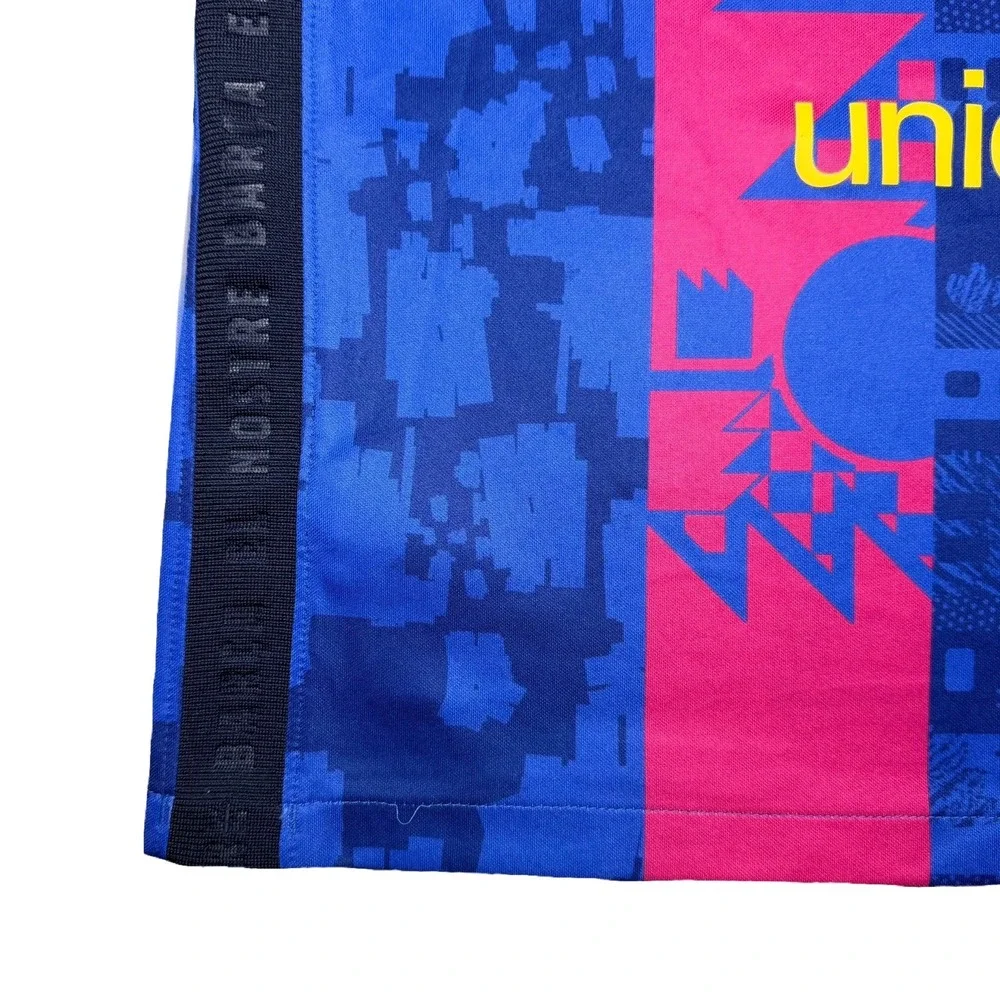 Nike FC Barcelona 2021-22 Champions League Home Jersey Youth XL Blue Pink DB6241